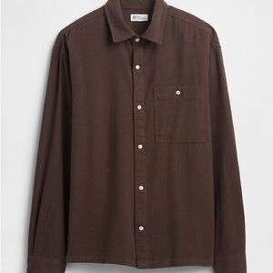 GAP  Men’s Brown Flannel In Boxy Fit